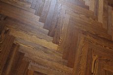 Ash herringbone parquetry wood flooring