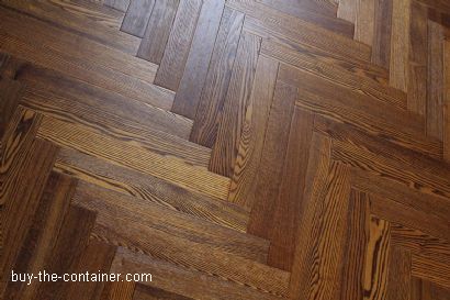 Ash herringbone parquetry wood flooring