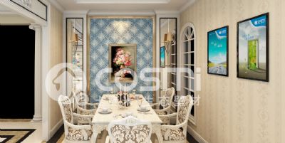 diatom mud silk paint-dining room