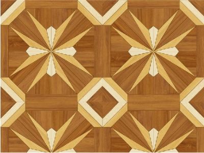 Patterned parquet wood flooring