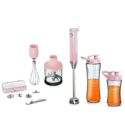 Slim Immersion Hand Blender with 4 Interchangeable Blades