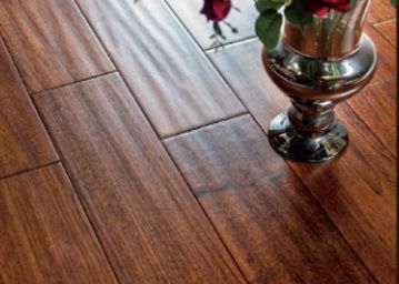 Handscraped wood flooring