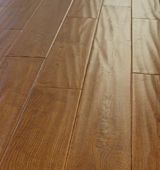 Handscraped solid wood flooring