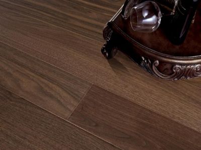Walnut engineered wood flooring