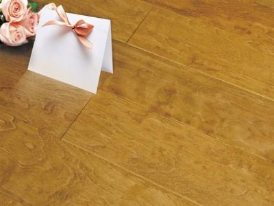 Birch engineered wood flooring golden color