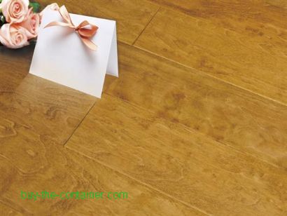 Birch engineered wood flooring golden color