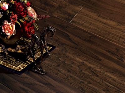 Hickory hand-scarped engineered wood flooring/No